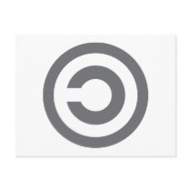 Copyleft - information wants to be free postcard