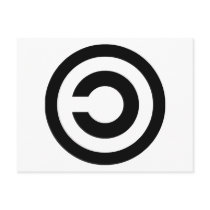 Copyleft - information wants to be free post card