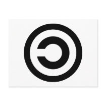Copyleft - information wants to be free post card