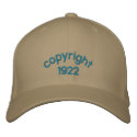 copyright 1922 embroidered hats by smallhandsdesigns copyright 1922 embroidered hats