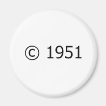 Copyright 1951 refrigerator magnet