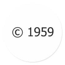 Copyright 1959 stickers