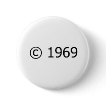 Copyright 1969 pinback button