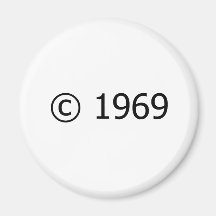 Copyright 1969 fridge magnet