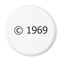Copyright 1969 fridge magnet