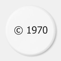 Copyright 1970 refrigerator magnet