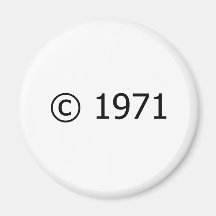 Copyright 1971 magnets
