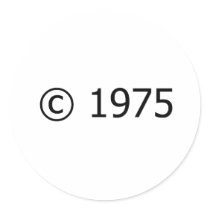 Copyright 1975 stickers