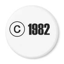 Copyright 1982 fridge magnet