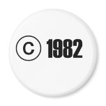 Copyright 1982 magnets