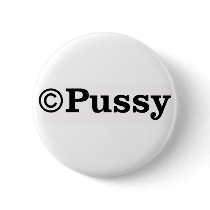 copyright pussy white button by paintingglass copyright pussy white button