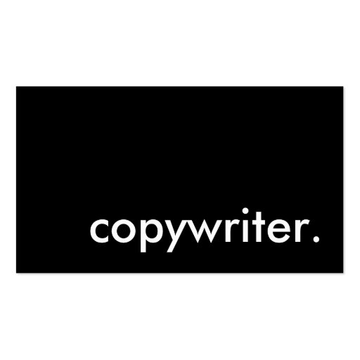 copywriter. business cards