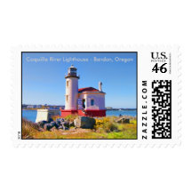 Coquille River Lighthouse - Bandon, Oregon Stamp