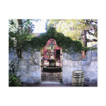 Coquina Wall coutyard in Old Saint Augustine Villa postcards by sqarehead Coquina Wall coutyard in Old Saint Augustine Villa postcards