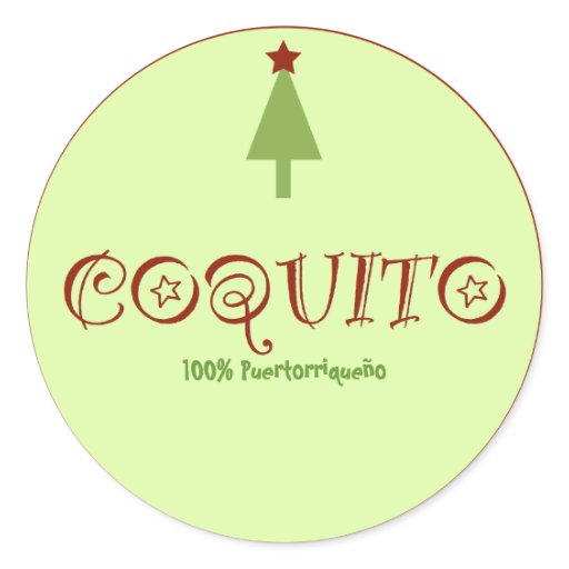 Coquito Puertorriqueno Classic Round Sticker Zazzle