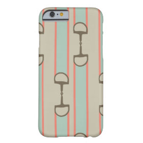 Coral and Mint Horse Bit Ribbon Pattern Barely There iPhone 6 Case