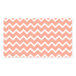 Coral and White Zig Zag Pattern. Business Card Templates