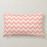Coral and White Zig Zag Pattern. Pillow