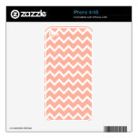 Coral and White Zig Zag Pattern. Skins For The iPhone 4S