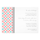 Coral Aqua Wedding Vow Renewal Invitation