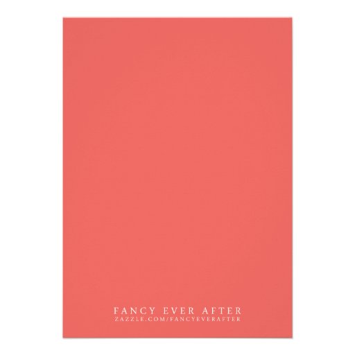 Coral Beach Wedding Invitation