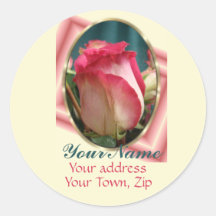 Coral Bi-Colored Rose Stickers