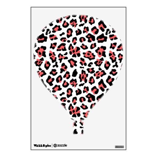 Coral Black Leopard Animal Print Pattern Wall Stickers Coral Black Leopard Animal Print Pattern Wall Stickers