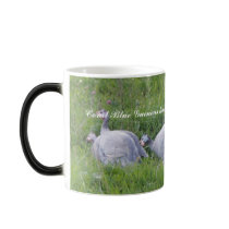 Coral Blue Guinea mugs by LizWittman Coral Blue Guinea mugs