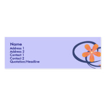 Coral Blue Tropical Design business cards
