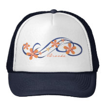 Coral Blue Tropical Mesh Hats