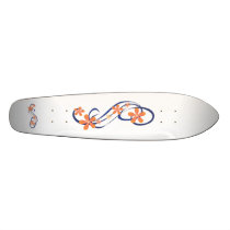 Coral Blue Tropical Swirl skateboards
