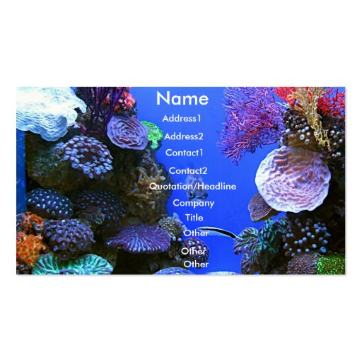 Coral Business Card (front side)