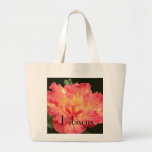 Coral Butter Hibiscus Tote Bags