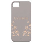 Coral Butterfly Floral BT iPhone 5 Case