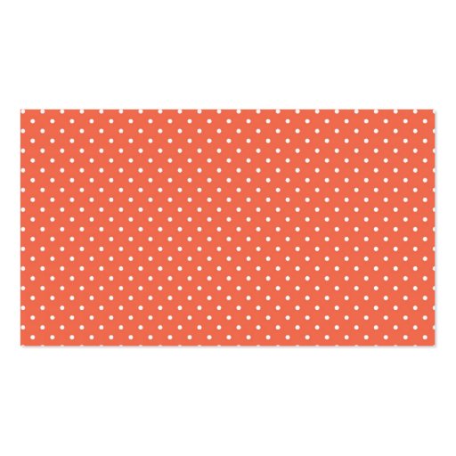 Coral Chevron and Polka Dot Business Cards (back side)