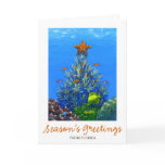 Coral Christmas Tree Card
