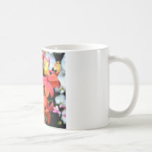 Coral Epidendrum Orchids Mug