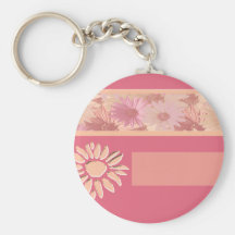 Coral Floral Key Chains