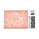 coral flowers postage
