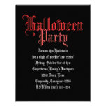 Coral Halloween Party Invite