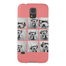 Coral Instagram Photo Collage with 9 photos Cases For Galaxy S5