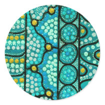 Coral Journey Round Stickers