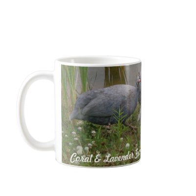 Coral & Lavender Guineas on a morning... Mugs by LizWittman