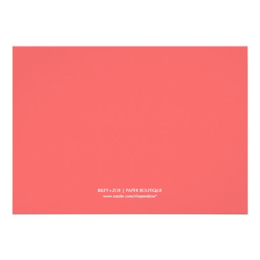 CORAL & MINT MODERN CHEVRON BABY SHOWER CARDS