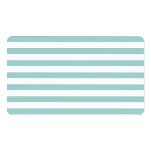 Coral Mint Quatrefoil Monogram Stripes Pattern Business Card Template (back side)