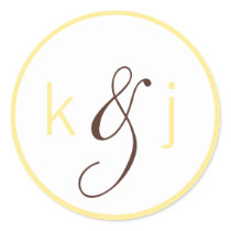 Coral Monogram Stickers