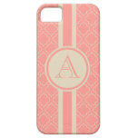 Coral Monogrammed iPhone 5 Case
