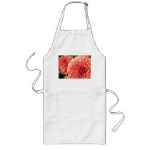 Coral Orange Dahlia aprons