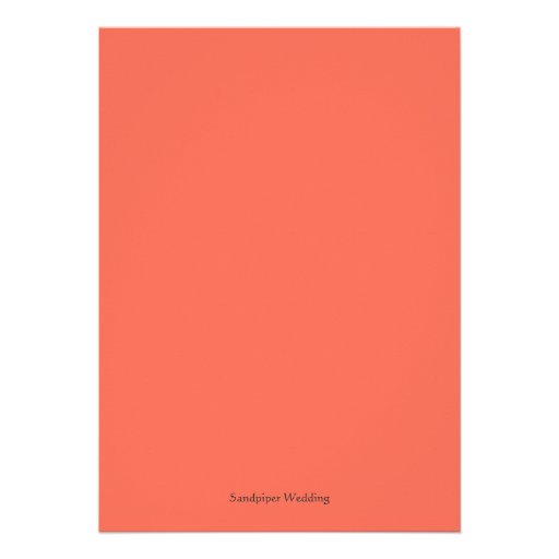 Coral Orange Photo Wedding Reception Only Invites