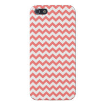 Coral Pink Chevron iPhone 5 Covers